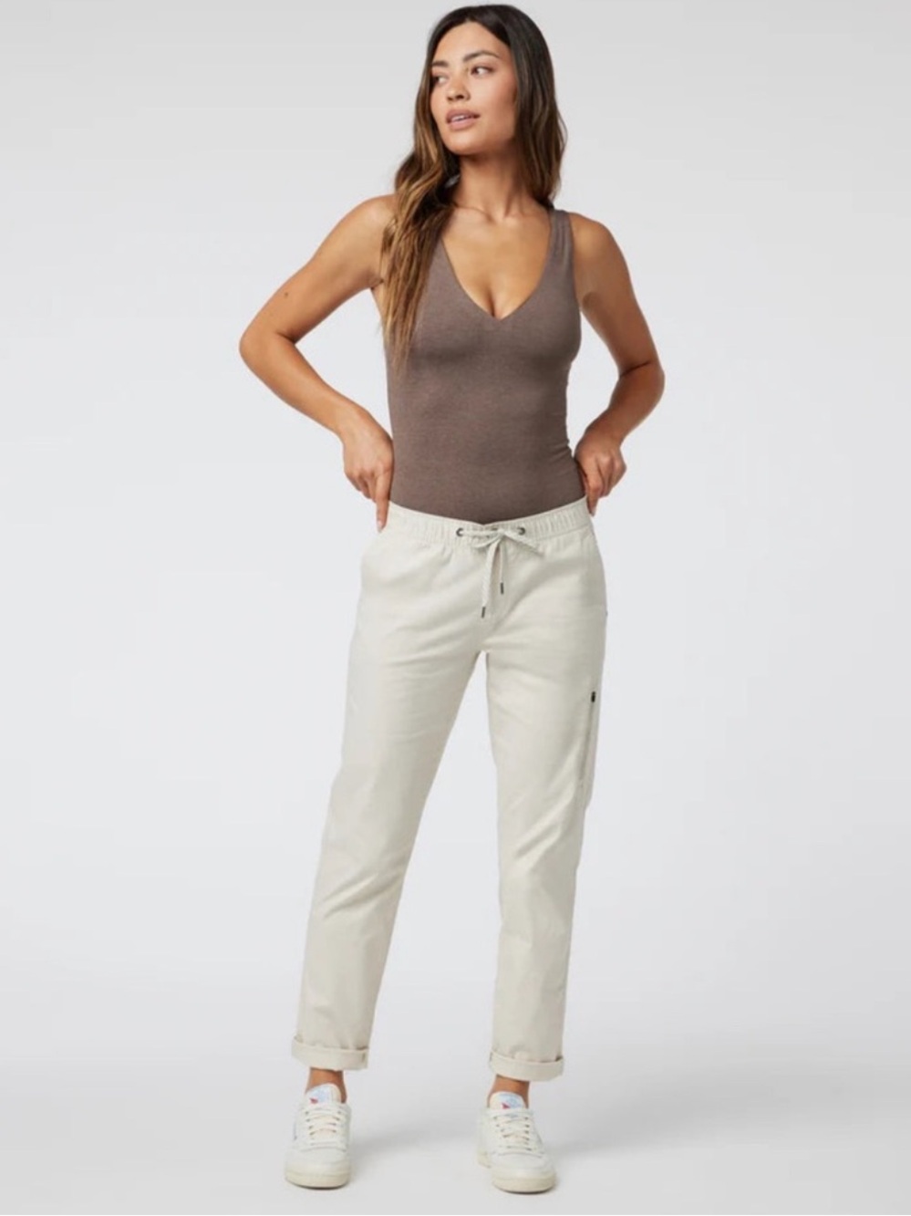 Vuori Cream Drawstring Joggers